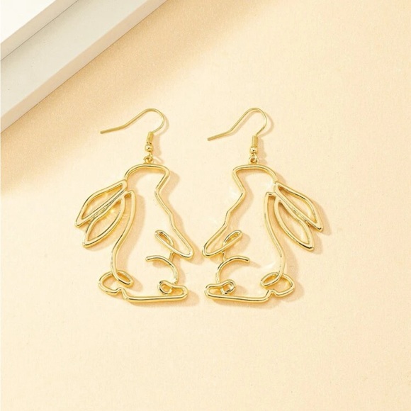 Cartoon Rabbit Drop Earrings - Picture 4 of 6
